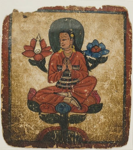 Figure Seated on Lotus, from a Set of Initiation Cards (Tsakali)