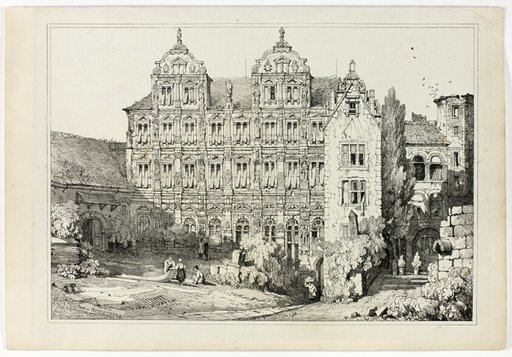 Part of the Castle at Heidelberg, from Facsimiles of Sketches made in Flanders and Germany