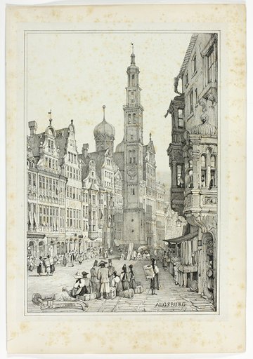 Augsburg, from Facsimiles of Sketches made in Flanders and Germany