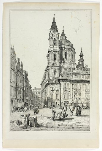 St. Nicholas, Prague, from Facsimiles of Sketches made in Flanders and Germany