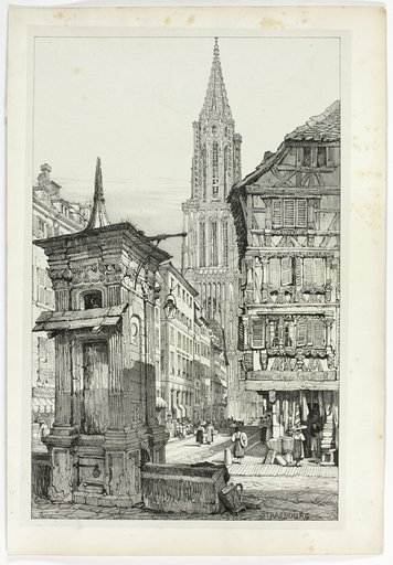 Strasbourg, from Facsimiles of Sketches made in Flanders and Germany