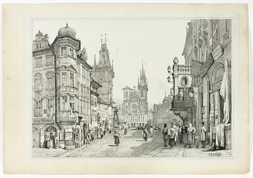 Prague, from Facsimiles of Sketches made in Flanders and Germany