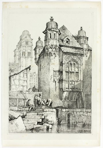 Coblence, from Facsimiles of Sketches made in Flanders and Germany