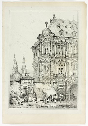 Chateau de Martinsbourg, Mayence, from Facsimiles of Sketches made in Flanders and Germany
