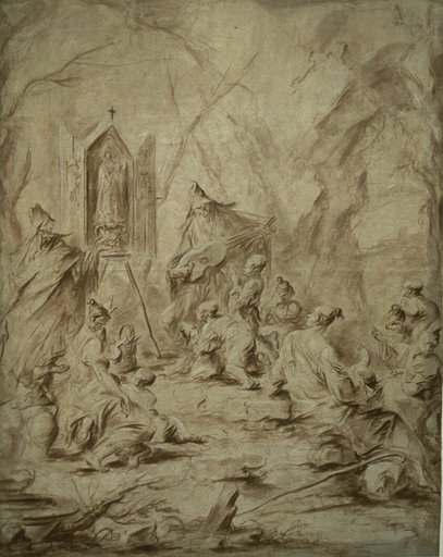 Ballad Singer at a Shrine of the Virgin