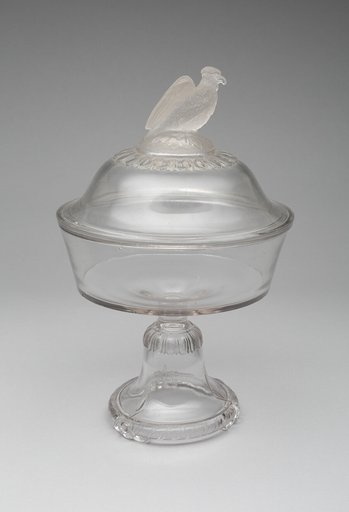 "Old Abe"/Frosted Eagle pattern compote