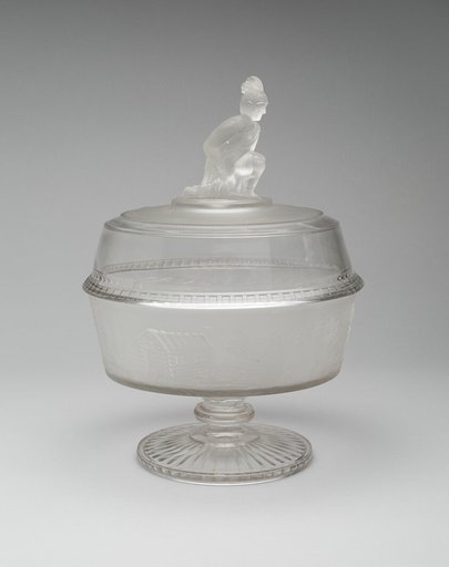"Westward Ho!/Pioneer" pattern covered footed compote