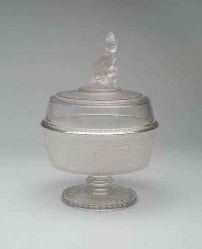 "Westward Ho!/Pioneer" pattern covered footed compote