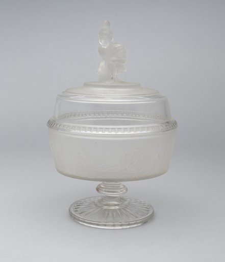 "Westward Ho!/Pioneer" pattern covered footed compote