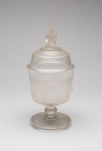 "Westward Ho!/Pioneer" pattern covered sugar bowl