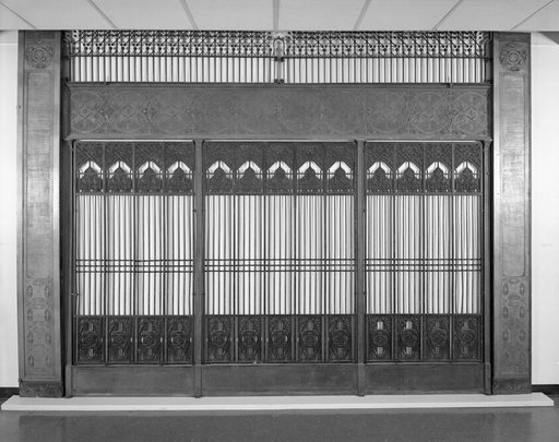 Chicago Stock Exchange Building: Elevator Enclosure Grille T-Plates