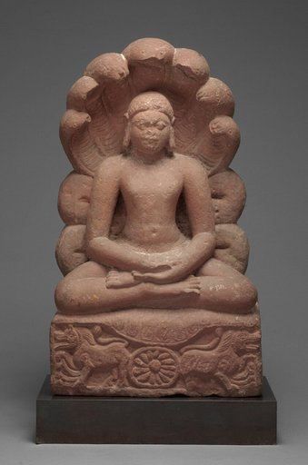Jaina Tirthankara Parshvanatha Seated in Meditation (Dhyanamudra) under a Snake Hood
