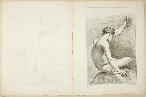 Page 42 and Page 43, from Seconde Livre de Figures d’Académies Gravées en Partie par les Professeurs de l’Académie Royale