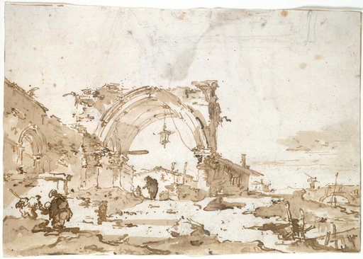 A Capriccio with a Ruined Gothic Arch