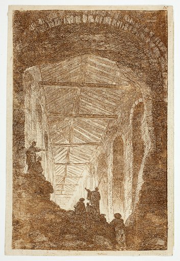 The Antique Gallery, plate ten from Les Soirées de Rome