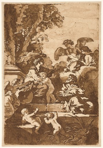 Holy Family with Angels
