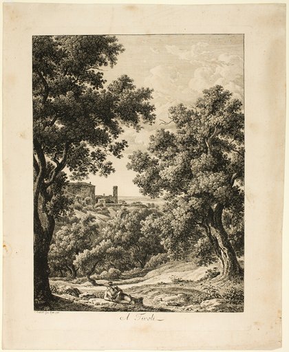 In Tivoli (A Tivoli), from the series Picturesque Views of Italy (Malerisch Radierte Prospekte aus Italien)