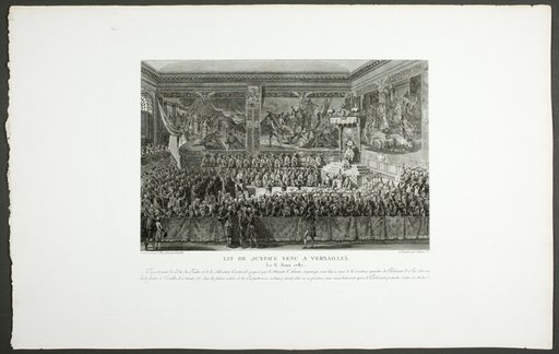 Seat of Justice Held at Versailles (Lit de Justice tenu à Versailles), from the series Tableaux historiques de la révolution française