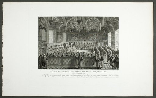 Special Session Held by Louis XVI at the Palace, from the series Tableaux historiques de la Révolution française