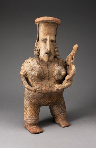 Standing Figure of a Mother and Child