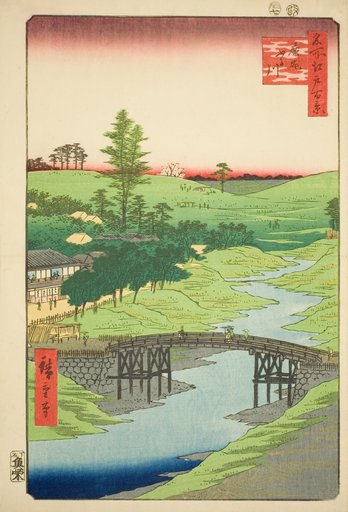Furukawa River, Hiroo (Hiroo Furukawa), No.22 from the series "One Hundred Famous Views of Edo (Meisho Edo hyakkei)"