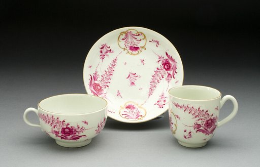 Teacup, Coffee Cup, and Saucer