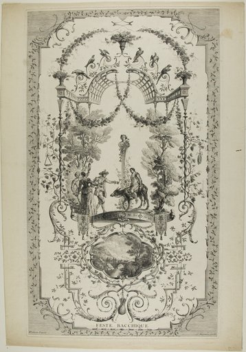 Feste Bacchique, plate 97 from " L'Oeuvre d'Antoine Watteau"