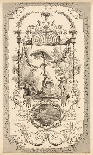 Le May, plate 100 from " L'Oeuvre d'Antoine Watteau"