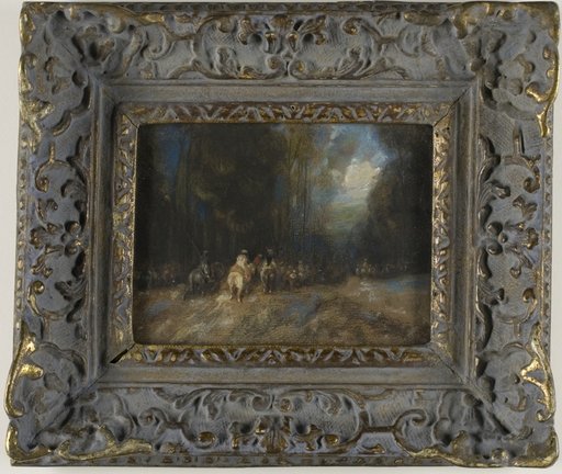 Riders on Horseback in Woods