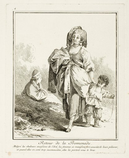 Return Walk, plate four from Suite de Divers Habillements de Peuples du Nord
