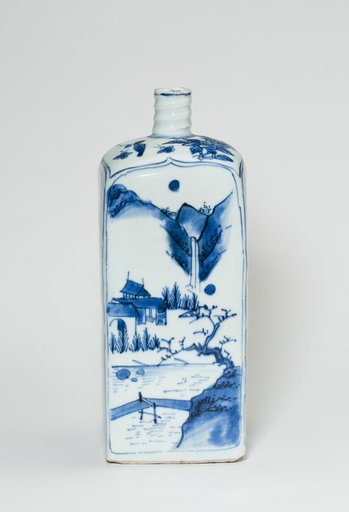Square Bottle with Landscapes