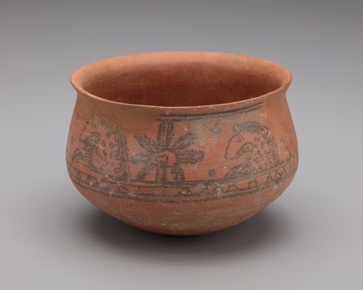 Painted Bowl with Faunal and Floral Design