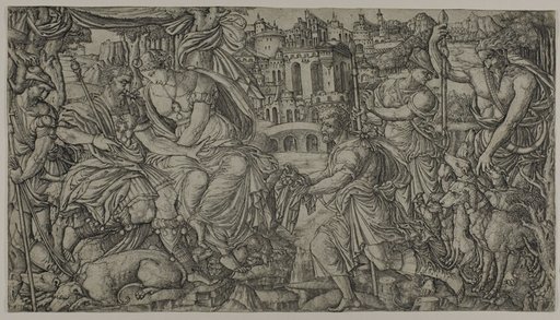 A King and Diana Receiving Huntsmen