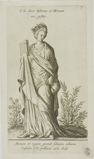 Clio, Muse of History, plate 7 from Parnassus Biceps