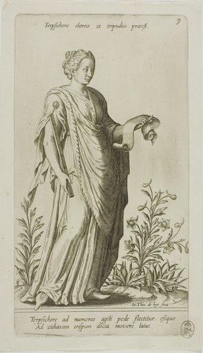 Terpsichore, Muse of Dance, plate 9 from Parnassus Biceps