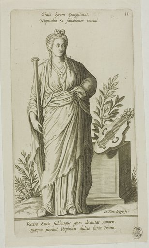 Erato, Muse of Lyric Poetry, plate 11 from Parnassus Biceps
