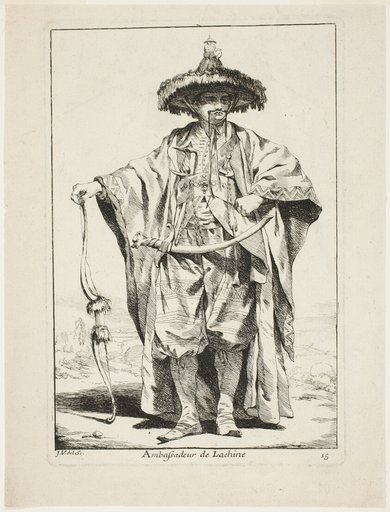 The Chinese Ambassador, plate fifteen from Caravanne du Sultane à la Mecque