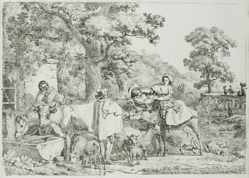 Cow and Horse at the Trough
