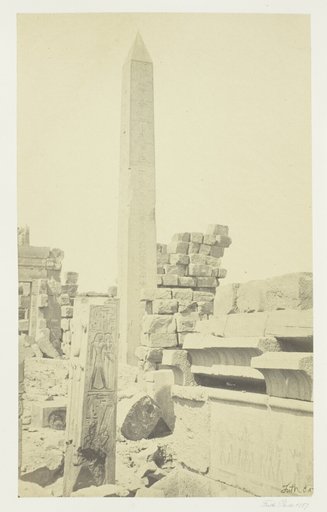 Obelisk and Granite Lotus Column, Karnac