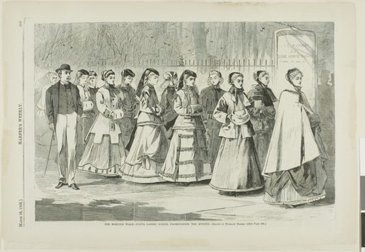 The Morning Walk—Young Ladies' School Promenading the Avenue