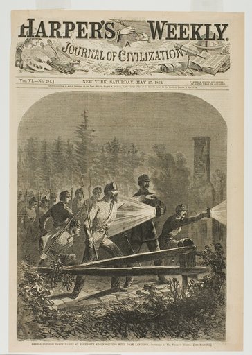 Rebels Outside Their Works at Yorktown, Reconnoitring [sic] with Dark Lanterns