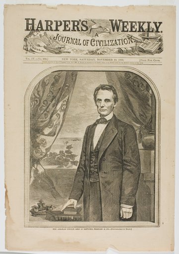 Hon. Abraham Lincoln, Born in Kentucky, February 12, 1809
