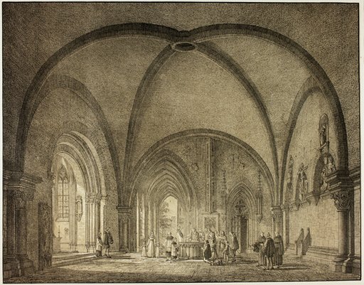 Baptismal Hall and Cloisters in the Cathedral at Mainz, from Collection of Memorable Medieval Buildings in Germany
