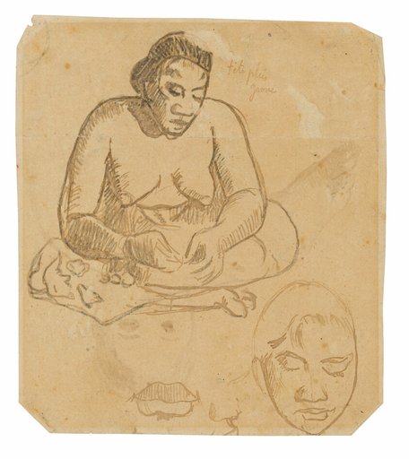 Seated Tahitian Woman (recto); Standing Tahitian Woman (verso)