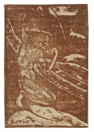 A Fisherman Drinking Beside His Canoe