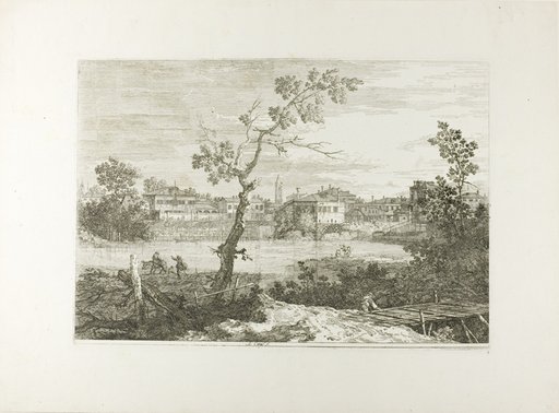 View of a Town on a River Bank, from Vedute