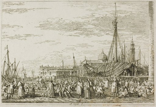 The Market on the Molo, from Vedute