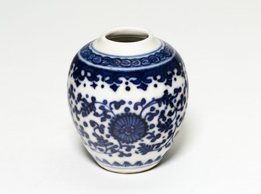 Miniature Jar with Chrysanthemum Flower Heads