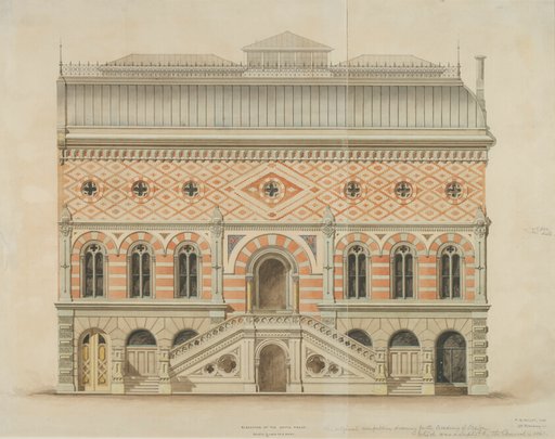 National Academy of Design Competition, New York, New York, South Elevation