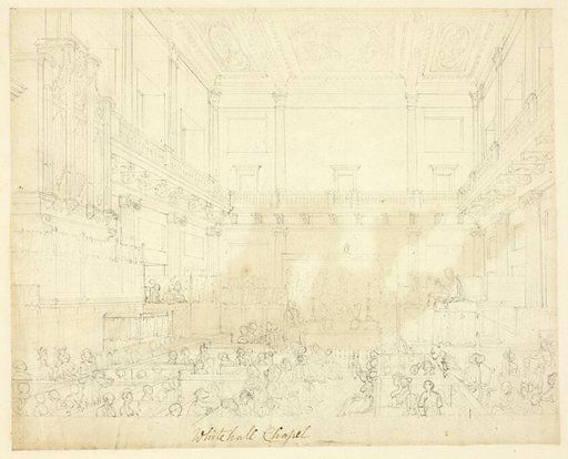 Study for Whitehall Chapel, from Microcosm of London